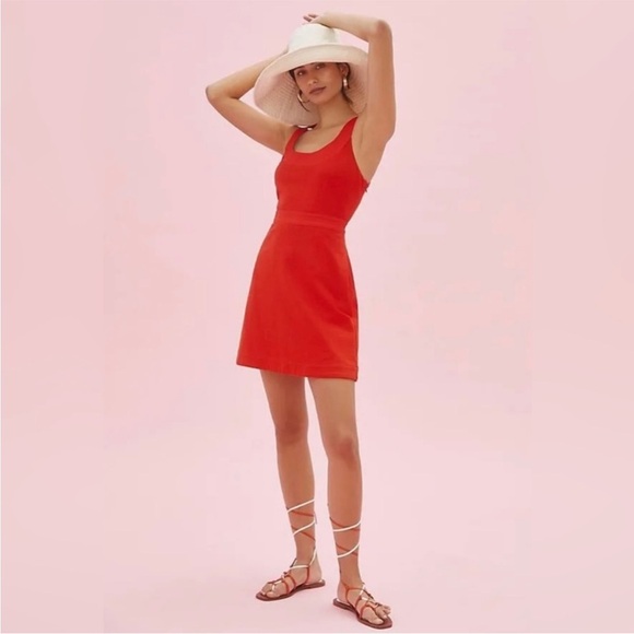NWT • Maeve Sleeveless Red Scoop Neck Mini Dress Sz 10 Party Cocktail Holiday - Picture 4 of 11